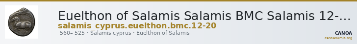 Euelthon of Salamis Salamis BMC Salamis 12-20 — CANOA