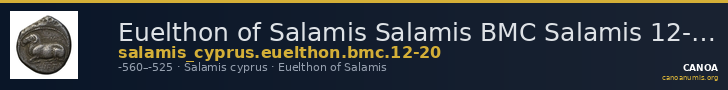 Euelthon of Salamis Salamis BMC Salamis 12-20 — CANOA