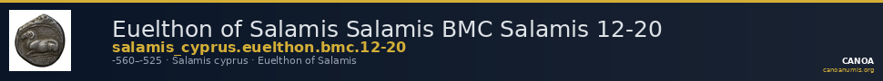 Euelthon of Salamis Salamis BMC Salamis 12-20 — CANOA