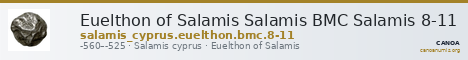 Euelthon of Salamis Salamis BMC Salamis 8-11 — CANOA