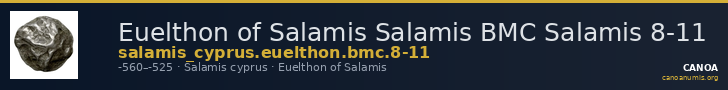 Euelthon of Salamis Salamis BMC Salamis 8-11 — CANOA