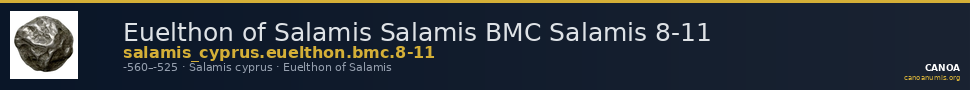 Euelthon of Salamis Salamis BMC Salamis 8-11 — CANOA