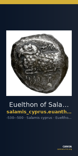 Euelthon of Salamis Salamis SNG Copenhagen Salamis 31 — CANOA