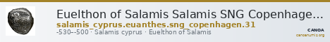 Euelthon of Salamis Salamis SNG Copenhagen Salamis 31 — CANOA