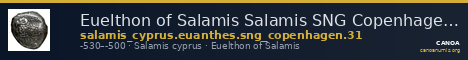 Euelthon of Salamis Salamis SNG Copenhagen Salamis 31 — CANOA