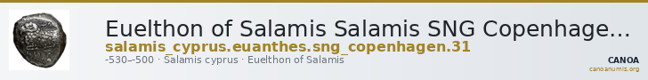 Euelthon of Salamis Salamis SNG Copenhagen Salamis 31 — CANOA