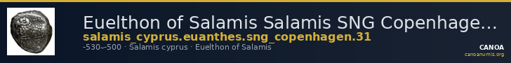 Euelthon of Salamis Salamis SNG Copenhagen Salamis 31 — CANOA