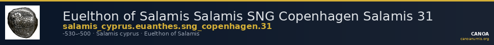 Euelthon of Salamis Salamis SNG Copenhagen Salamis 31 — CANOA