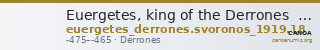 Euergetes, king of the Derrones  Svoronos 1919 18 — CANOA