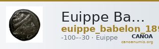 Euippe Babelon 1898 (Inv. Waddington) 2341 — CANOA