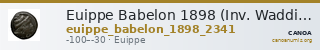 Euippe Babelon 1898 (Inv. Waddington) 2341 — CANOA
