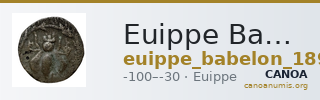 Euippe Babelon 1898 (Inv. Waddington) 2342 — CANOA