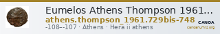 Eumelos Athens Thompson 1961 729bis-748 — CANOA