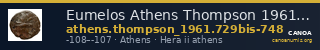 Eumelos Athens Thompson 1961 729bis-748 — CANOA