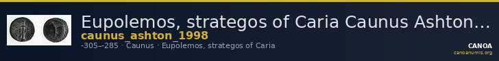 Eupolemos, strategos of Caria Caunus Ashton 1998 — CANOA