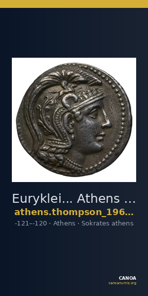 Euryklei... Athens Thompson 1961 503bis, 507bis-523 — CANOA