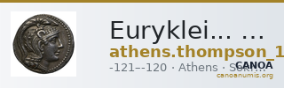 Euryklei... Athens Thompson 1961 503bis, 507bis-523 — CANOA