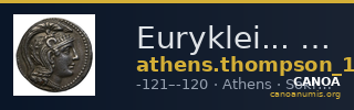Euryklei... Athens Thompson 1961 503bis, 507bis-523 — CANOA