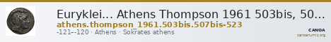 Euryklei... Athens Thompson 1961 503bis, 507bis-523 — CANOA