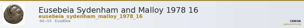 Eusebeia Sydenham and Malloy 1978 16 — CANOA