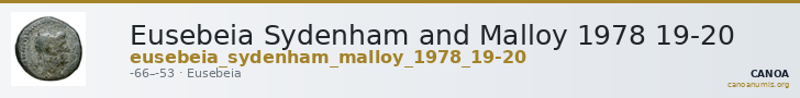 Eusebeia Sydenham and Malloy 1978 19-20 — CANOA