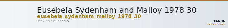 Eusebeia Sydenham and Malloy 1978 30 — CANOA
