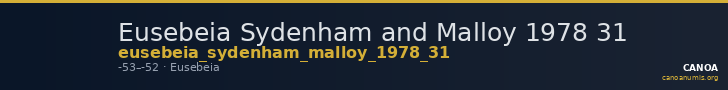 Eusebeia Sydenham and Malloy 1978 31 — CANOA