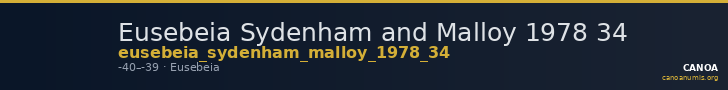 Eusebeia Sydenham and Malloy 1978 34 — CANOA
