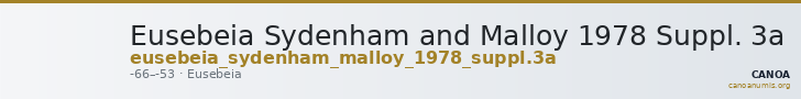 Eusebeia Sydenham and Malloy 1978 Suppl. 3a — CANOA