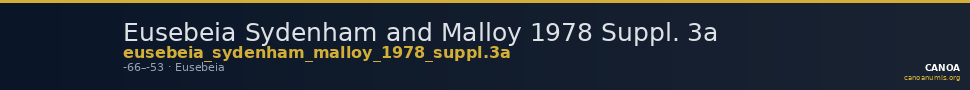 Eusebeia Sydenham and Malloy 1978 Suppl. 3a — CANOA