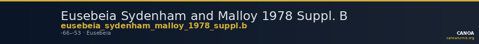 Eusebeia Sydenham and Malloy 1978 Suppl. B — CANOA