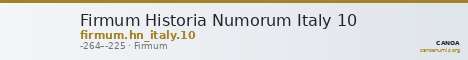 Firmum Historia Numorum Italy 10 — CANOA