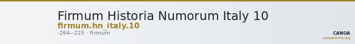Firmum Historia Numorum Italy 10 — CANOA