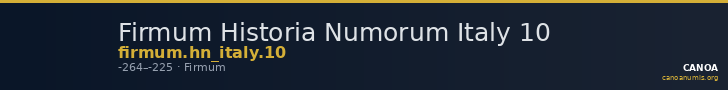 Firmum Historia Numorum Italy 10 — CANOA