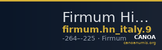 Firmum Historia Numorum Italy 9 — CANOA