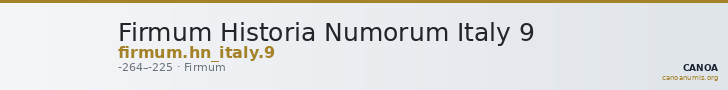 Firmum Historia Numorum Italy 9 — CANOA