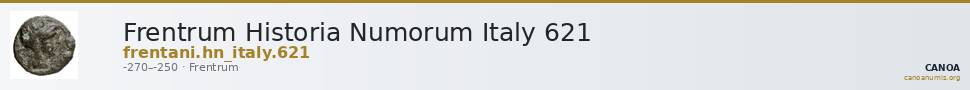 Frentrum Historia Numorum Italy 621 — CANOA