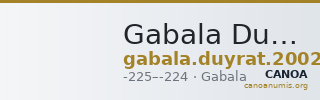 Gabala Duyrat 2002 Serie 1, 1 — CANOA