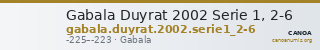 Gabala Duyrat 2002 Serie 1, 2-6 — CANOA
