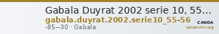 Gabala Duyrat 2002 serie 10, 55-56 — CANOA