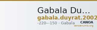 Gabala Duyrat 2002 serie 3, 8-21 — CANOA