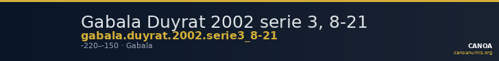 Gabala Duyrat 2002 serie 3, 8-21 — CANOA