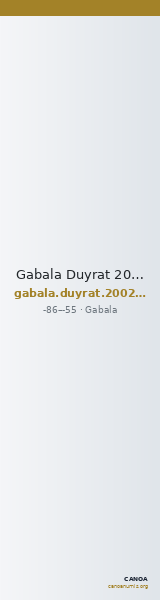 Gabala Duyrat 2002 serie 4, 22-27 — CANOA