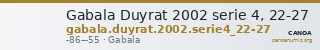 Gabala Duyrat 2002 serie 4, 22-27 — CANOA