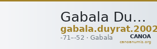 Gabala Duyrat 2002 serie 6, 33-40 — CANOA