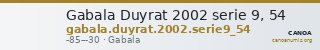Gabala Duyrat 2002 serie 9, 54 — CANOA