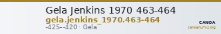 Gela Jenkins 1970 463-464 — CANOA