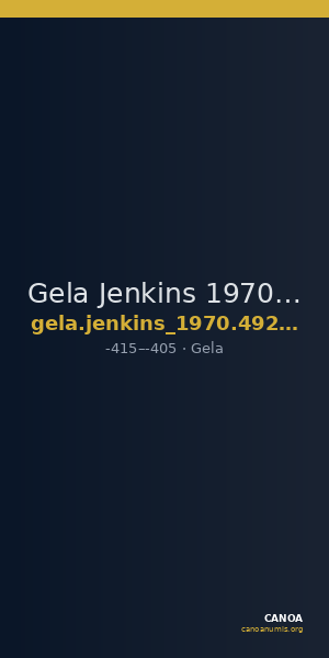 Gela Jenkins 1970 490 — CANOA