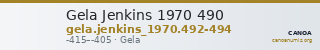 Gela Jenkins 1970 490 — CANOA