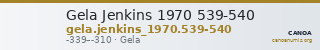 Gela Jenkins 1970 539-540 — CANOA